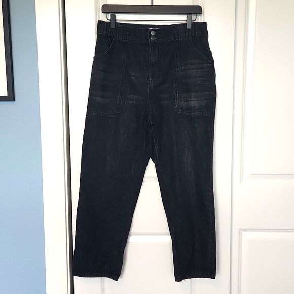 Velvet Heart Elina High Rise Straight Leg Jeans, Black/Gray, L - Picture 2 of 8